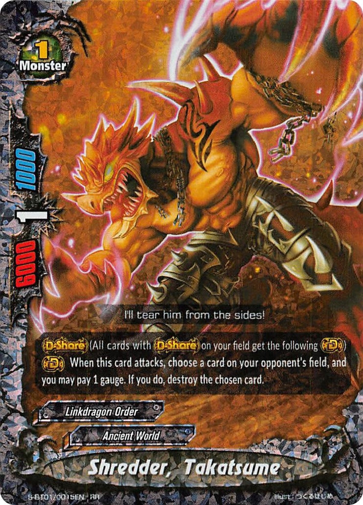 Image for Shredder, Takatsume (Gargantua Awakened) (S-BT01/0015EN) - Future Card BuddyFight