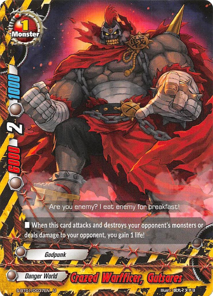 Image for Crazed Warfficer, Gutsares (Gargantua Awakened) (S-BT01/0037EN) - Future Card BuddyFight