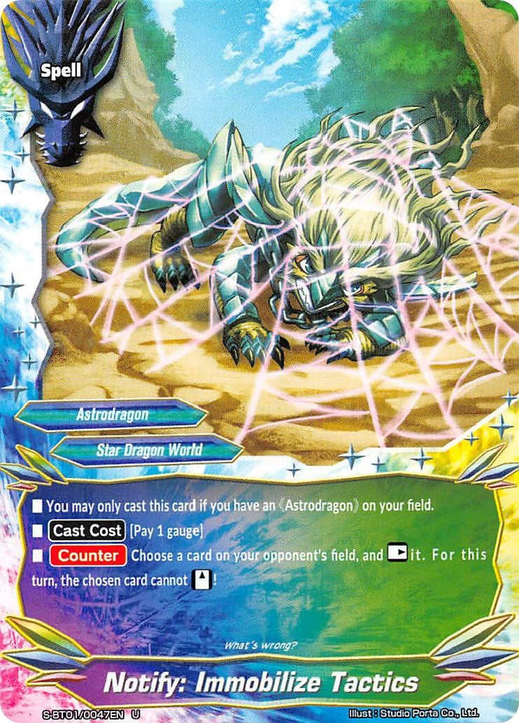 Image for Notify: Immobilize Tactics (Gargantua Awakened) (S-BT01/0047EN) - Future Card BuddyFight