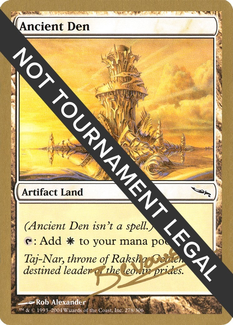 Image for Ancient Den - 2004 Manuel Bevand (MRD) (World Championship Decks) - Magic: The Gathering