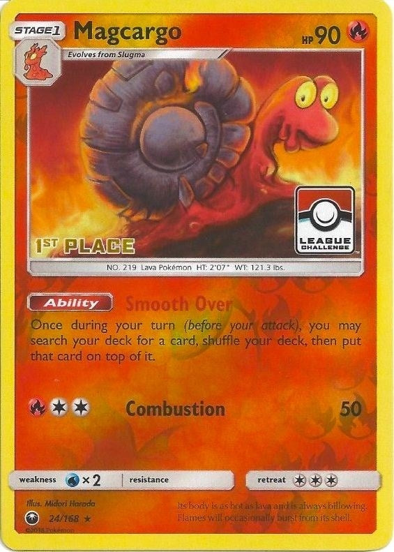 Image for Magcargo - 24/168 (League Challenge) [1st Place] (League & Championship Cards) (024/168) - Pokemon