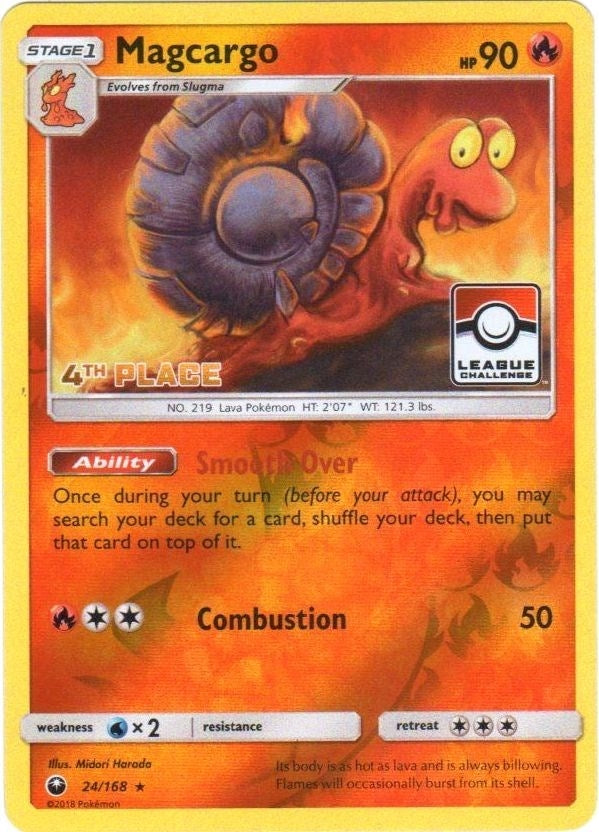 Image for Magcargo - 24/168 (League Challenge) [4th Place] (League & Championship Cards) (024/168) - Pokemon