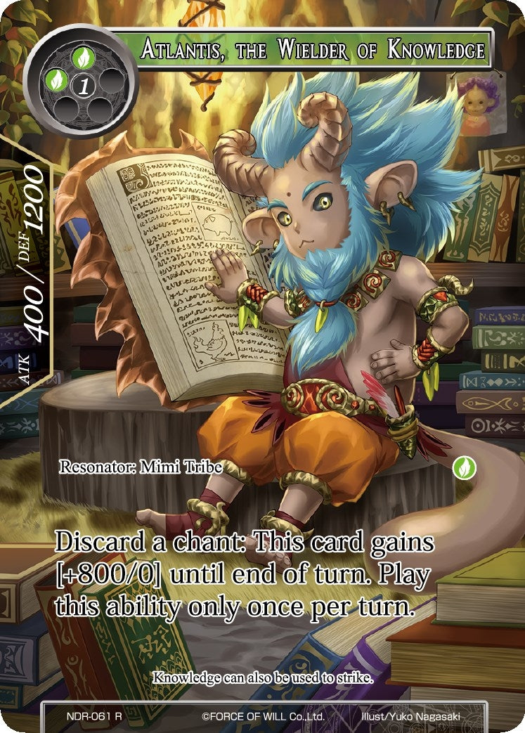 Image for Atlantis, the Wielder of Knowledge (Full Art) (New Dawn Rises) (NDR-061) - Force of Will