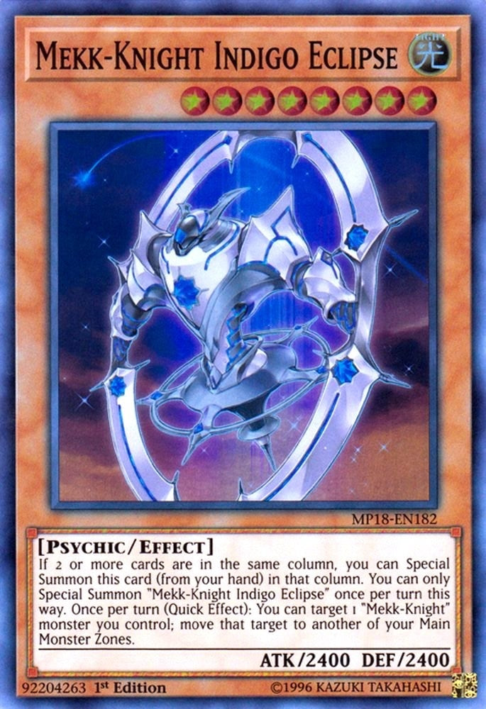 Image for Mekk-Knight Indigo Eclipse (2018 Mega-Tins Mega Pack) (MP18-EN182) - YuGiOh