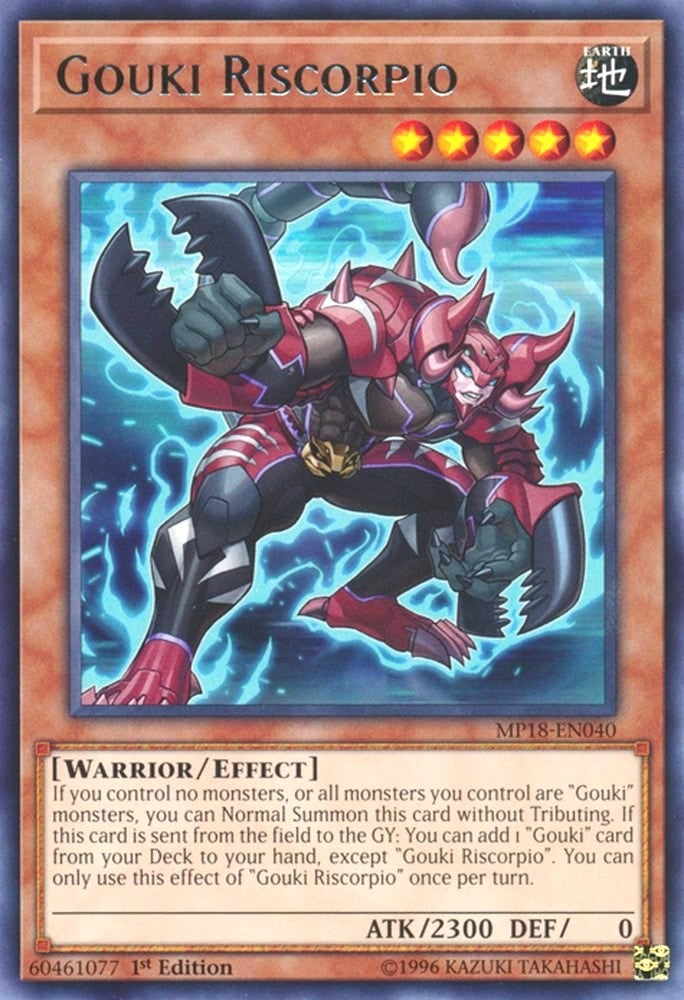 Image for Gouki Riscorpio (2018 Mega-Tins Mega Pack) (MP18-EN040) - YuGiOh