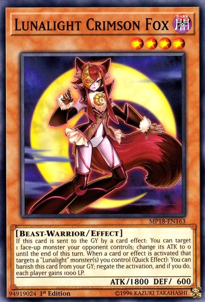 Image for Lunalight Crimson Fox (2018 Mega-Tins Mega Pack) (MP18-EN163) - YuGiOh