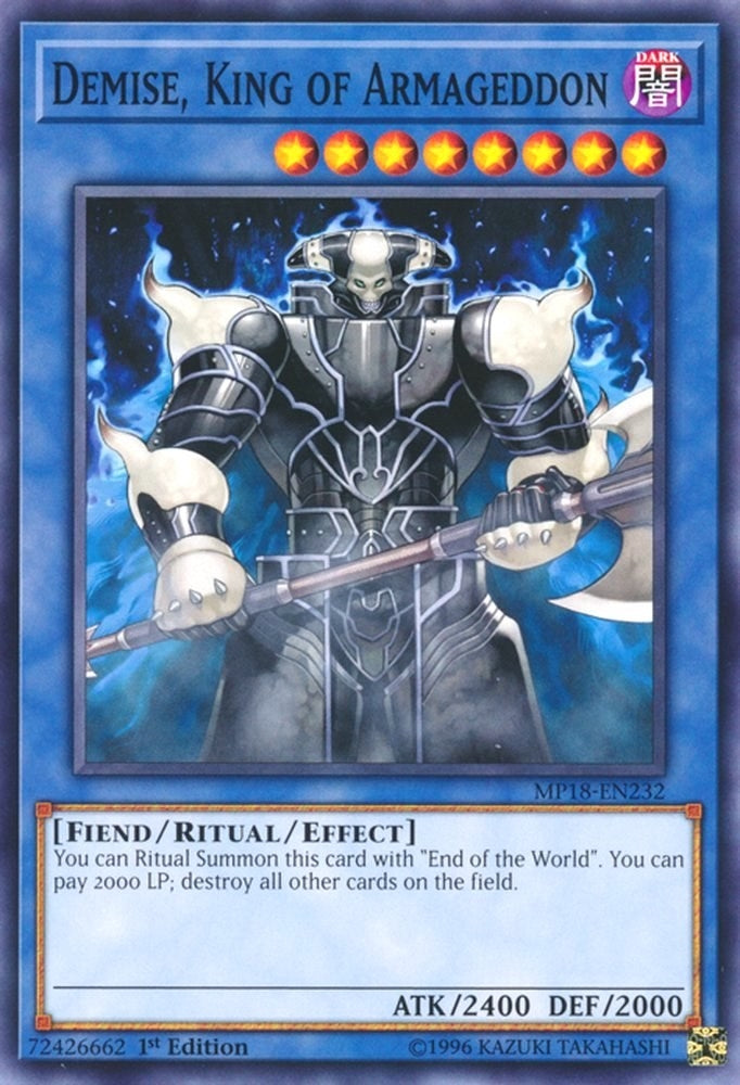 Image for Demise, King of Armageddon (2018 Mega-Tins Mega Pack) (MP18-EN232) - YuGiOh