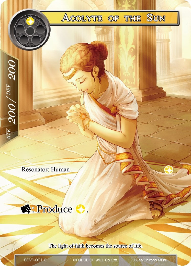 Image for Acolyte of the Sun (Valhalla Cluster Starter Deck) (SDV1-001) - Force of Will