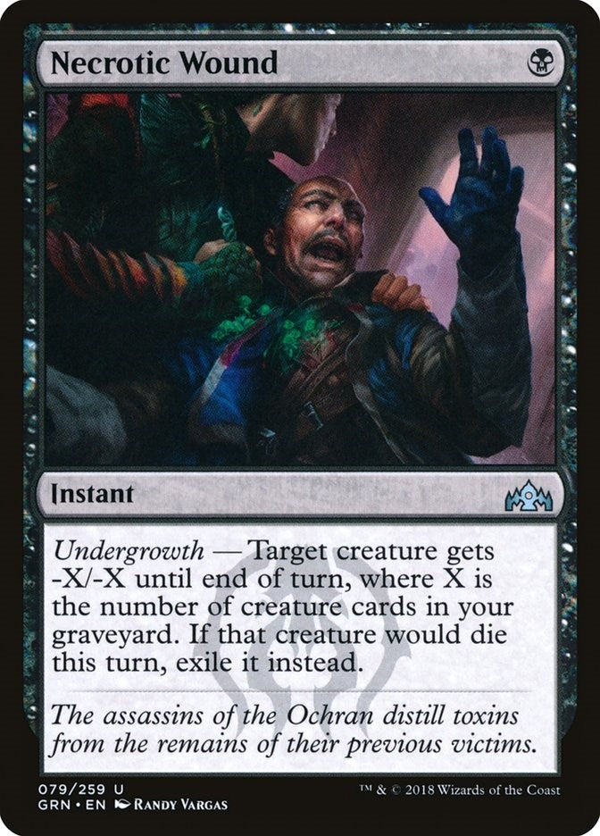 Image for Necrotic Wound (Guilds of Ravnica) (79) - Magic: The Gathering