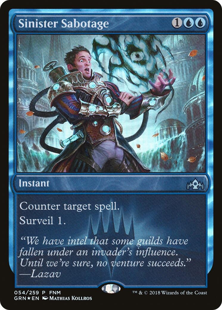 Image for Sinister Sabotage (FNM Promos) (54) - Magic: The Gathering