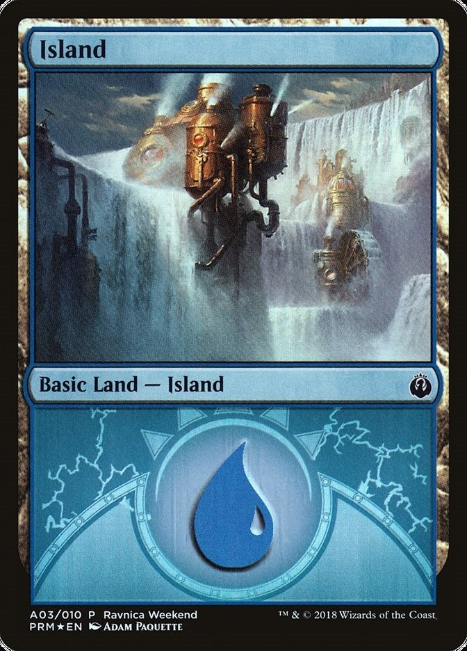 Image for Island - Izzet (A03) (Launch Party & Release Event Promos) (3) - Magic: The Gathering