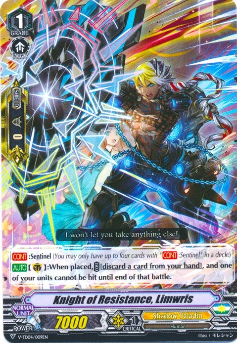 Image for Knight of Resistance, Limwris (V-TD04: Ren Suzugamori) (V-TD04/009EN) - Cardfight Vanguard