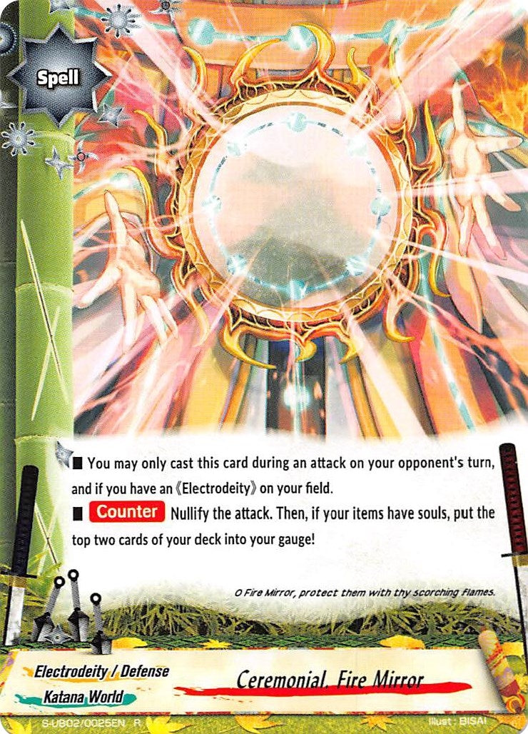 Image for Ceremonial, Fire Mirror (S-UB02: Miracle Fighters ~Miko & Mel~) (S-UB02/0025EN) - Future Card BuddyFight