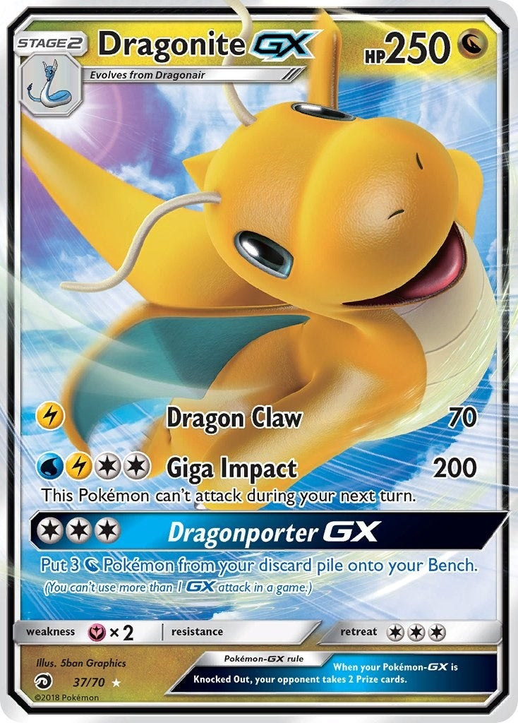 Image for Dragonite GX (Dragon Majesty) (37/70) - Pokemon