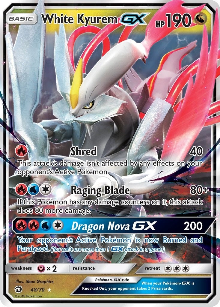 Image for White Kyurem GX (Dragon Majesty) (48/70) - Pokemon