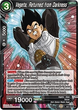 Image for Vegeta, Returned from Darkness (Miraculous Revival) (SD7-03) - Dragon Ball Super: Masters