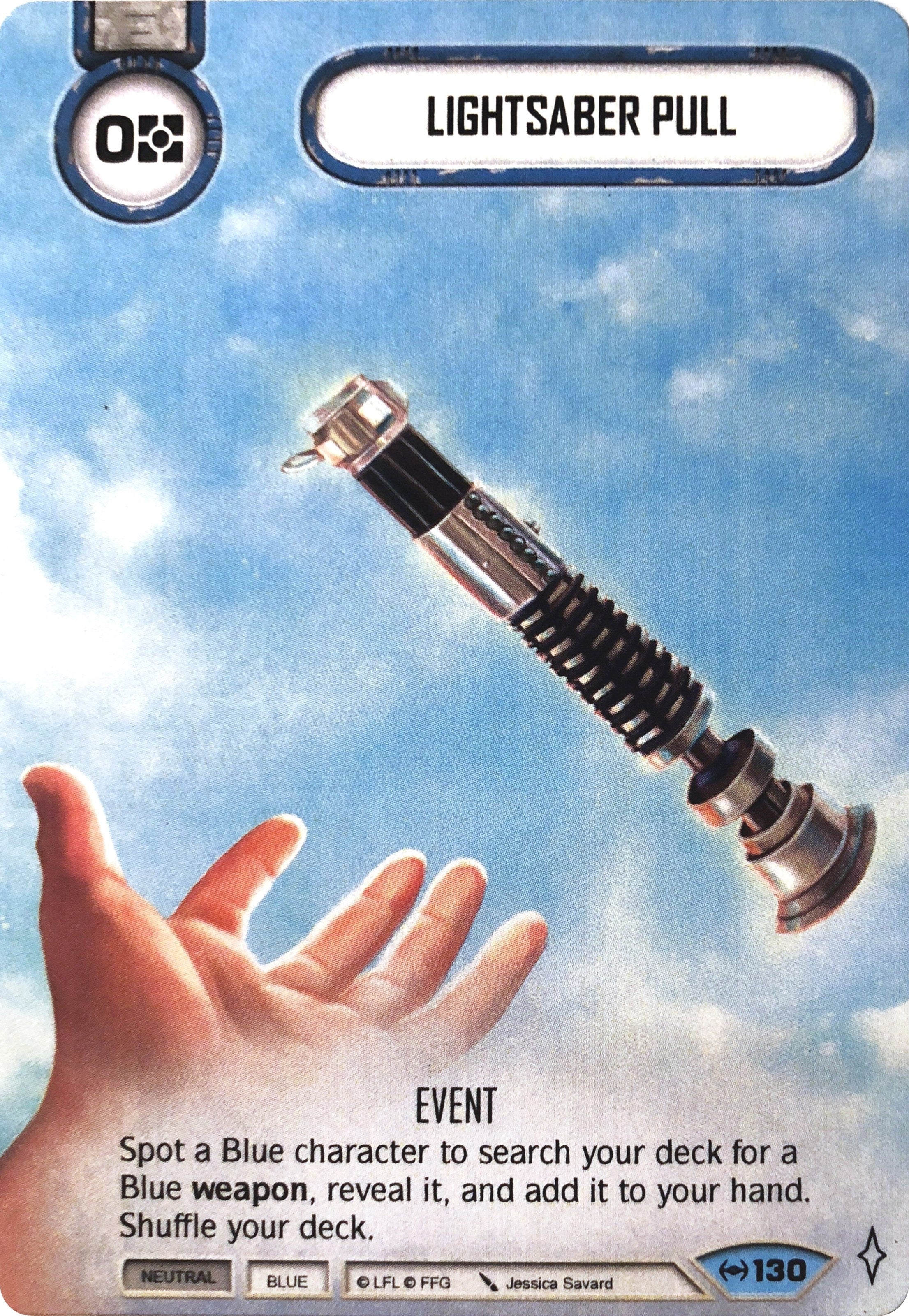 Image for Lightsaber Pull (Extended Full Art) (Galactic Qualifier) (SWD: Promo Cards) (130) - Star Wars: Destiny