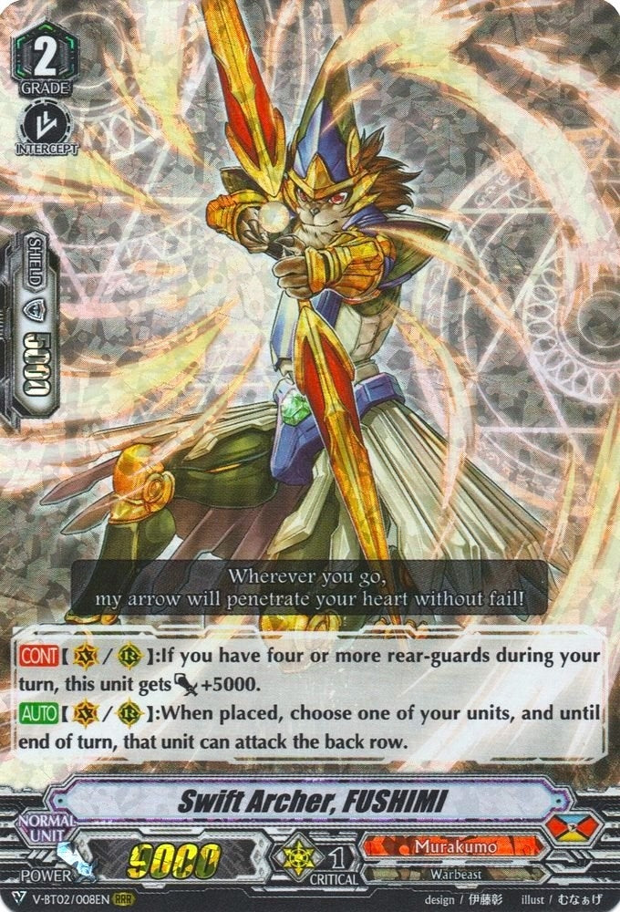 Image for Swift Archer, FUSHIMI (V-BT02 : Strongest! Team AL4) (V-BT02/008EN) - Cardfight Vanguard
