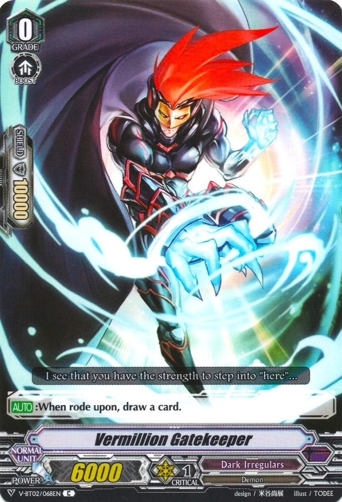 Image for Vermillion Gatekeeper (V-BT02 : Strongest! Team AL4) (V-BT02/068EN) - Cardfight Vanguard