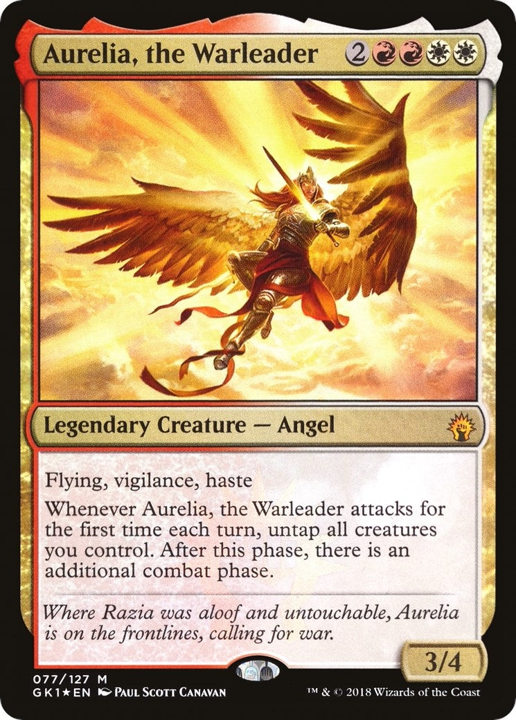 Image for Aurelia, the Warleader (Guilds of Ravnica: Guild Kits) (77) - Magic: The Gathering