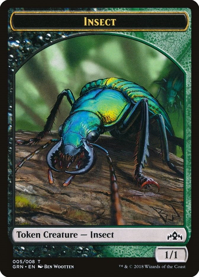 Image for Insect Token (Guilds of Ravnica) (5) - Magic: The Gathering