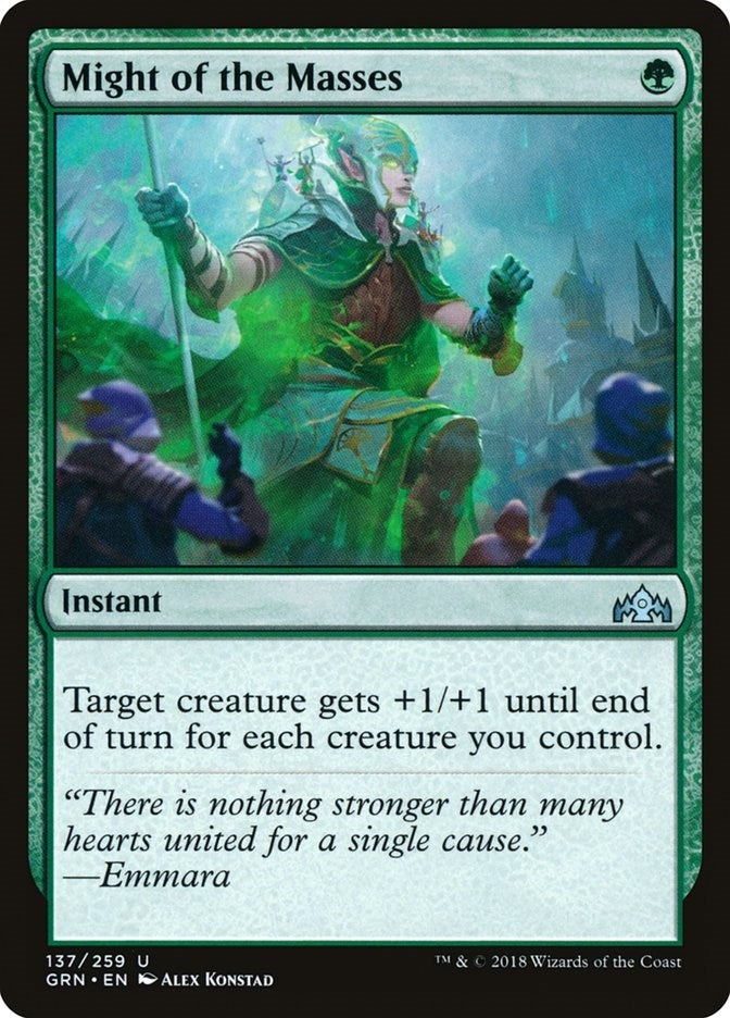 Image for Might of the Masses (Guilds of Ravnica) (137) - Magic: The Gathering