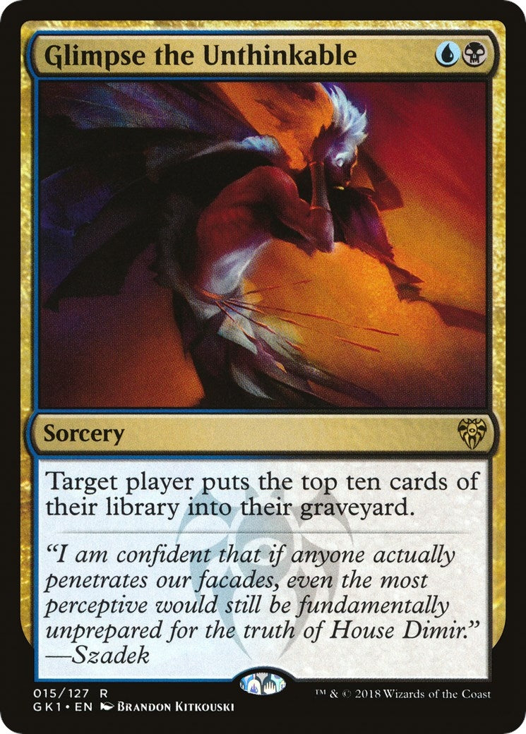 Image for Glimpse the Unthinkable (Guilds of Ravnica: Guild Kits) (15) - Magic: The Gathering