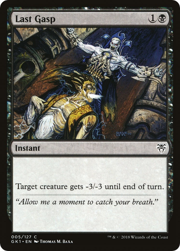Image for Last Gasp (Guilds of Ravnica: Guild Kits) (5) - Magic: The Gathering