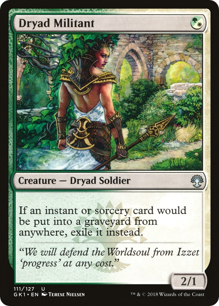 Image for Dryad Militant (Guilds of Ravnica: Guild Kits) (111) - Magic: The Gathering