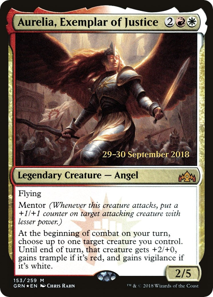 Image for Aurelia, Exemplar of Justice (Prerelease Cards) (153) - Magic: The Gathering