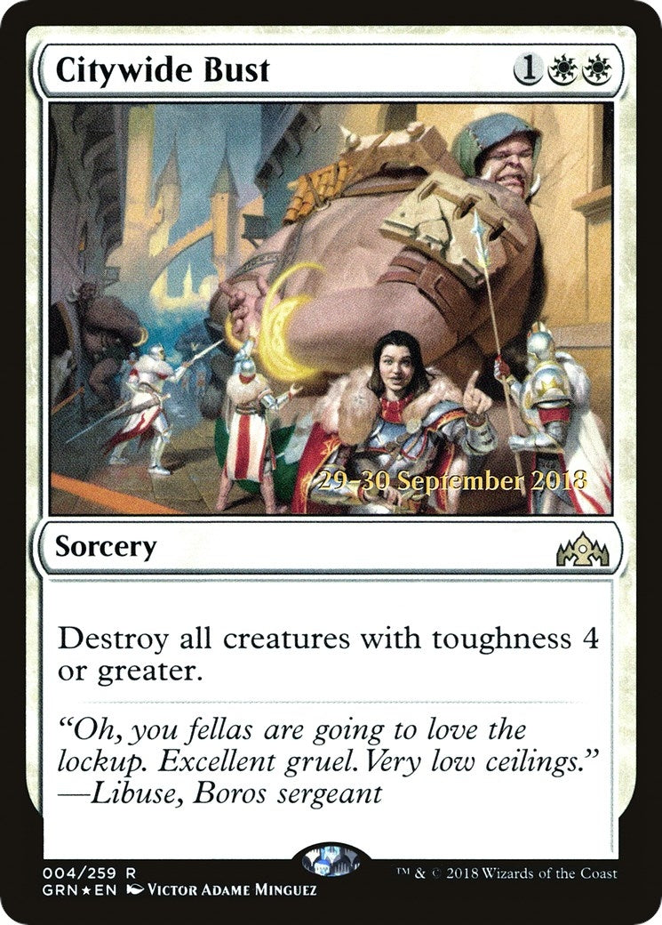 Image for Citywide Bust (Prerelease Cards) (4) - Magic: The Gathering