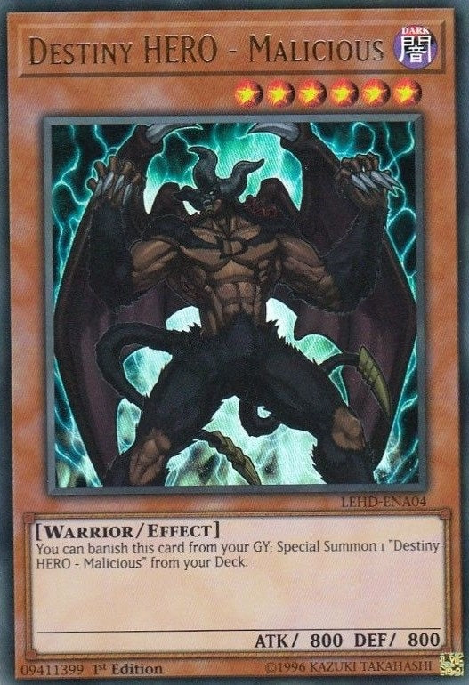 Image for Destiny HERO - Malicious (UR) (Legendary Hero Decks) (LEHD-ENA04) - YuGiOh