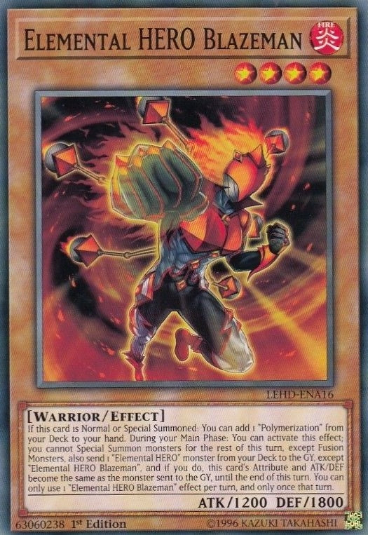 Image for Elemental HERO Blazeman (Legendary Hero Decks) (LEHD-ENA16) - YuGiOh