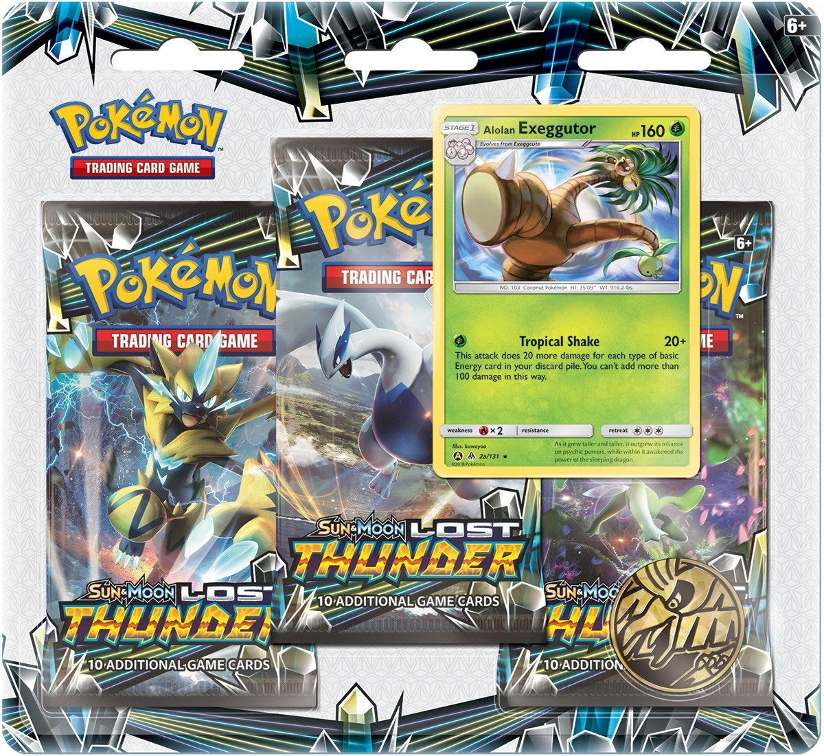 Image for Lost Thunder 3 Pack Blister [Alolan Exeggutor] - Pokemon
