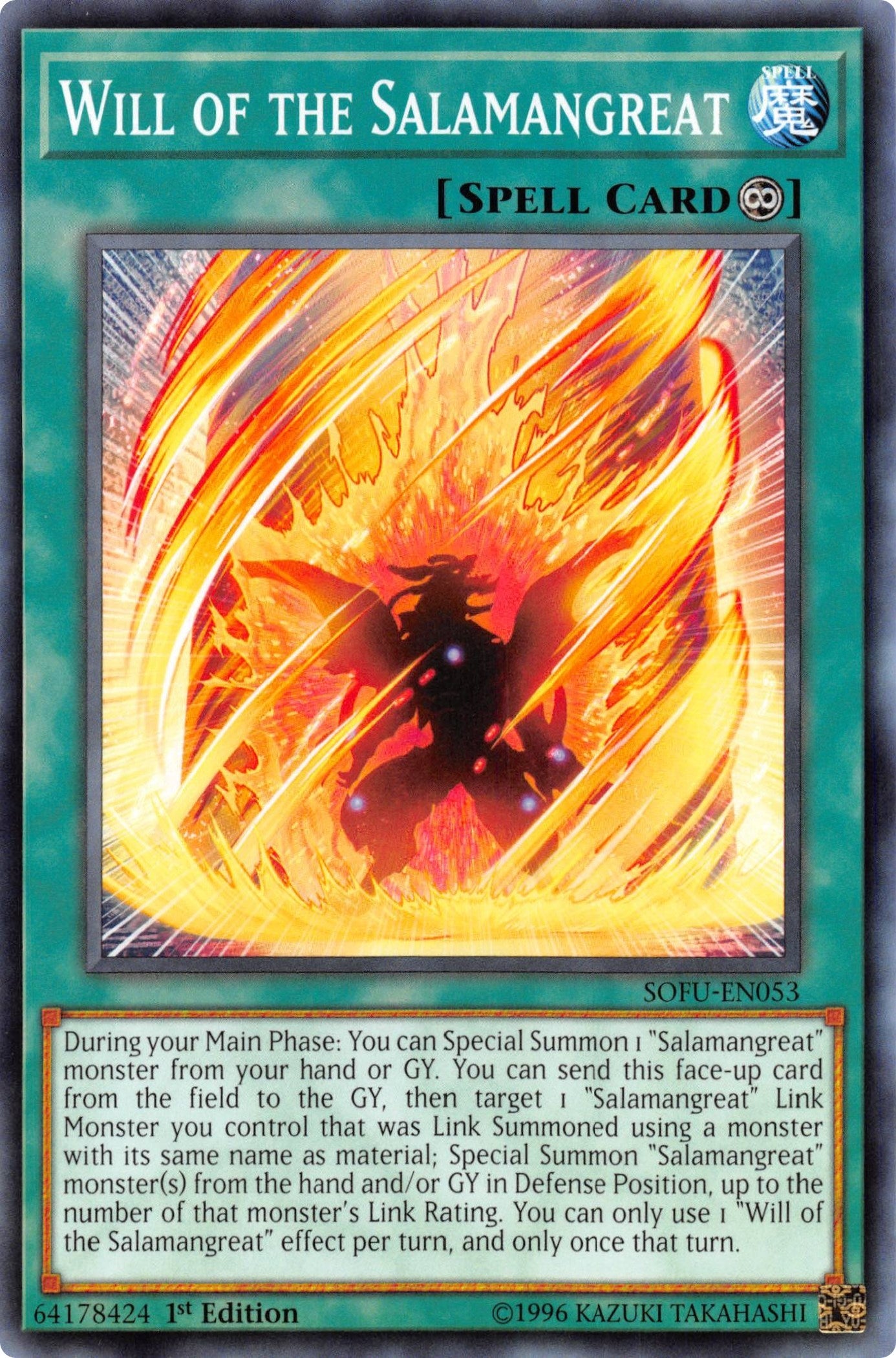 Image for Will of the Salamangreat (Soul Fusion) (SOFU-EN053) - YuGiOh