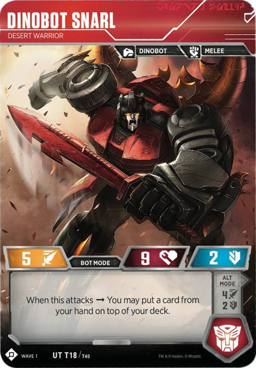 Image for Dinobot Snarl - Desert Warrior (Wave 1) (18) - Transformers TCG