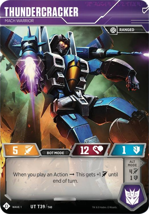 Image for Thundercracker - Mach Warrior (Wave 1) (39) - Transformers TCG