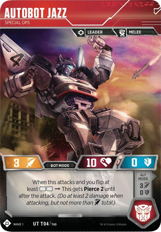 Image for Autobot Jazz - Special Ops (Wave 1) (4) - Transformers TCG