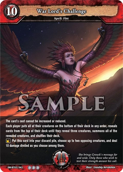 Image for War Lord's Challenge (Reckoning of Vashr) (DB-BT05/061) - Dragoborne