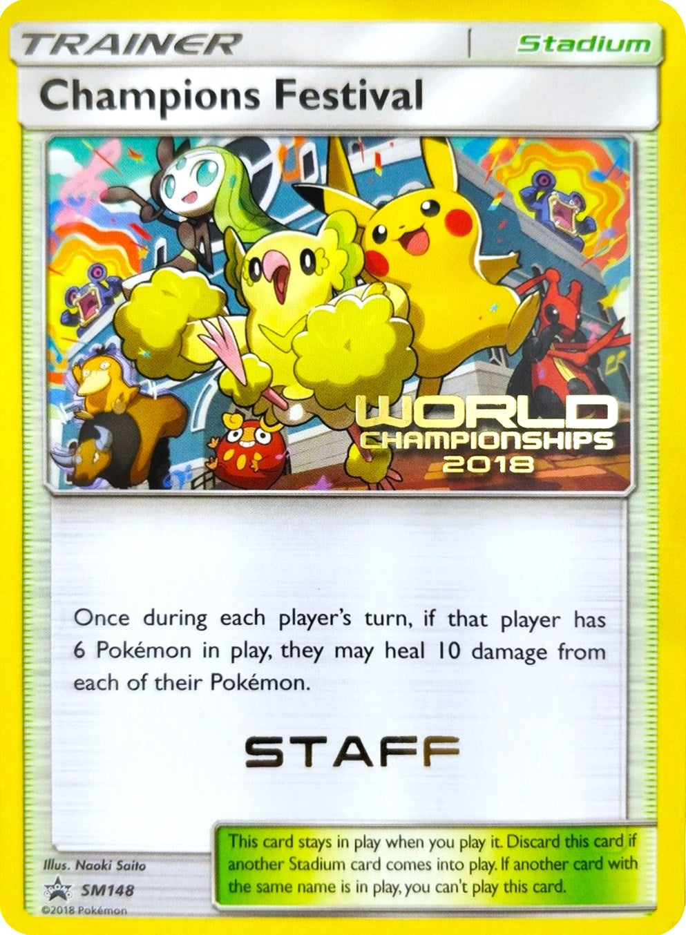 Image for Champions Festival - SM148 (World Championships 2018) [Staff] (SM Promos) (SM148) - Pokemon