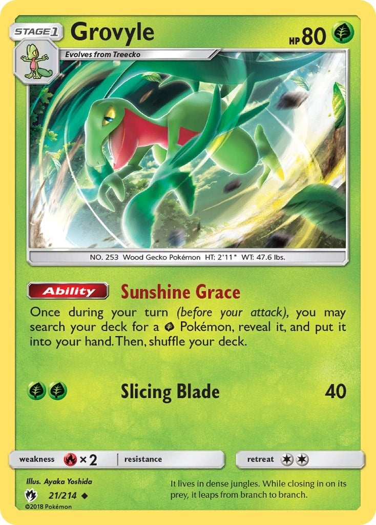 Image for Grovyle (SM - Lost Thunder) (21/214) - Pokemon