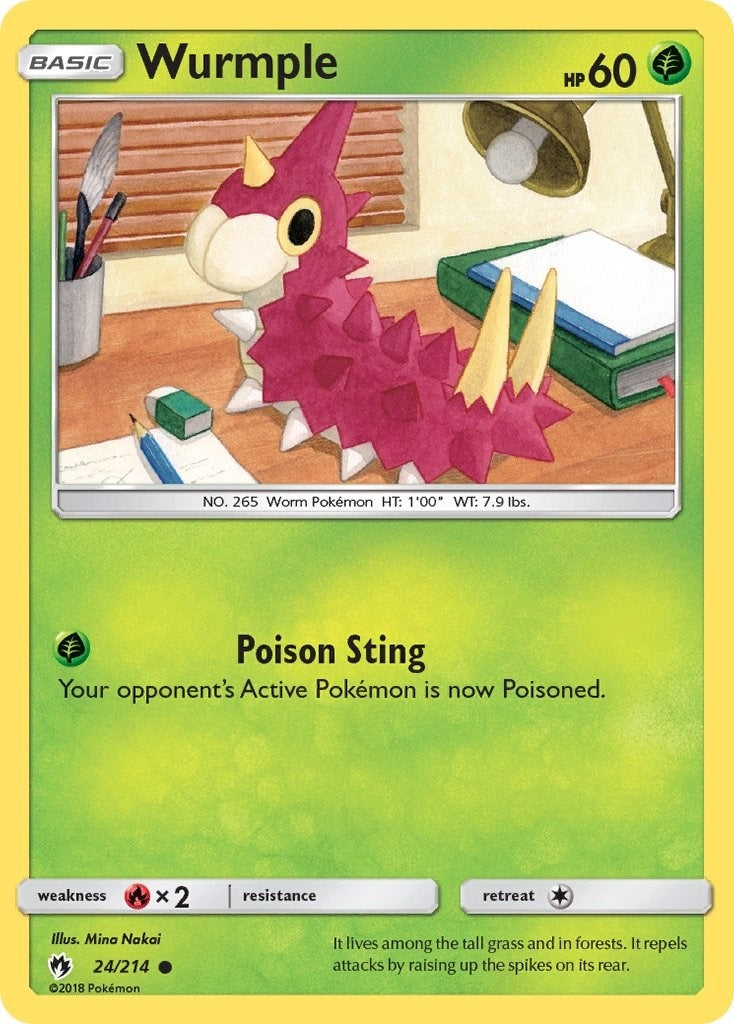 Image for Wurmple (24) (SM - Lost Thunder) (24/214) - Pokemon