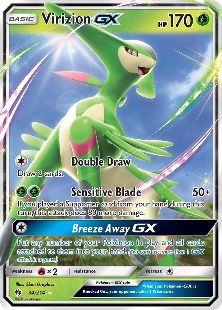 Image for Virizion GX (SM - Lost Thunder) (34/214) - Pokemon