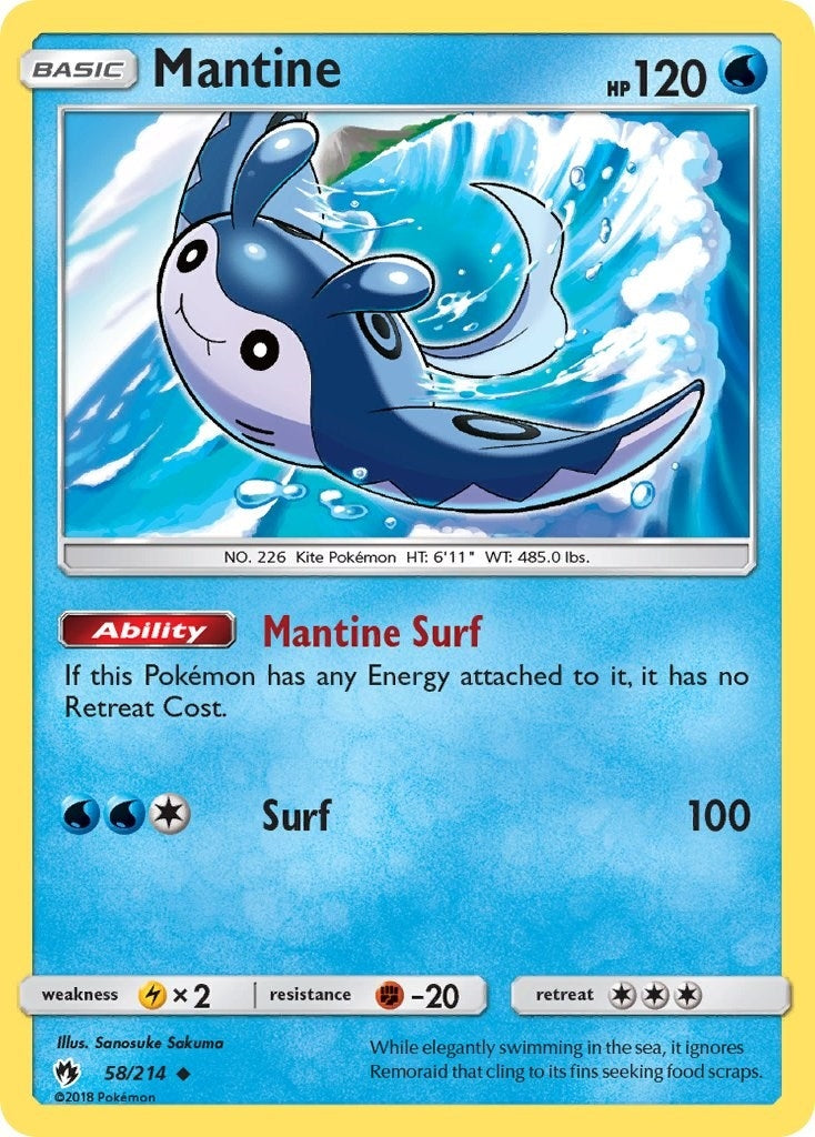 Image for Mantine (SM - Lost Thunder) (58/214) - Pokemon