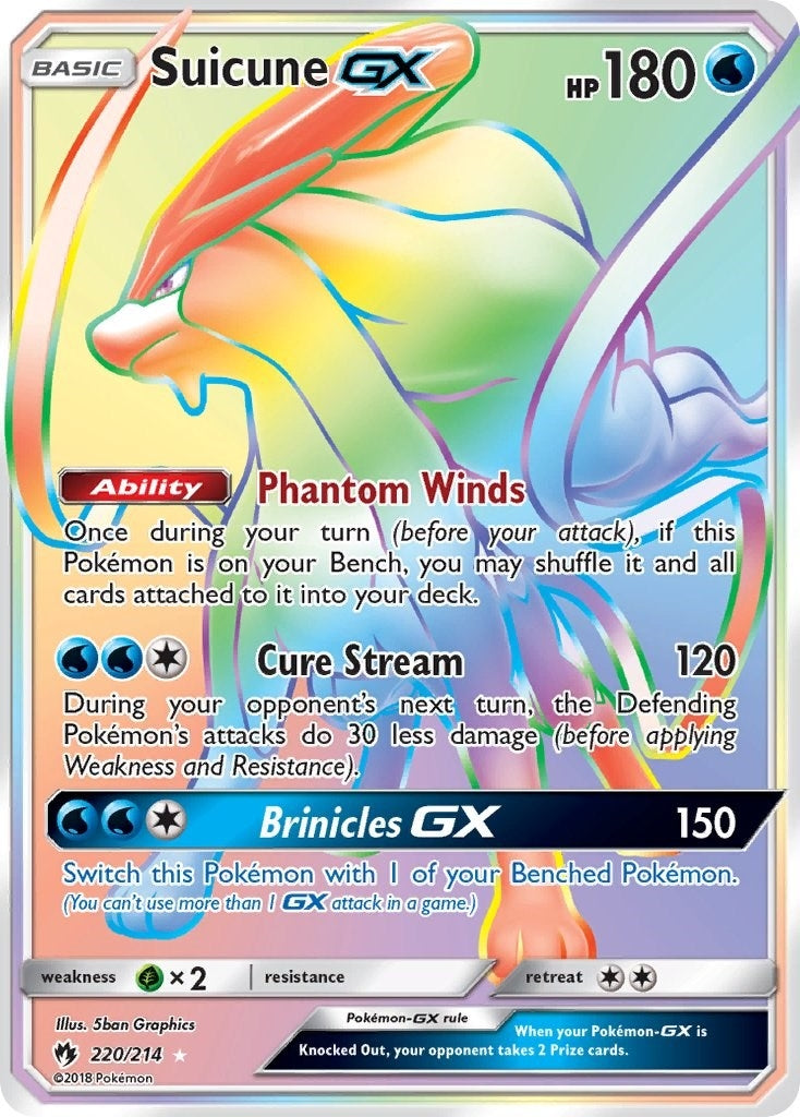 Image for Suicune GX (Secret) (SM - Lost Thunder) (220/214) - Pokemon