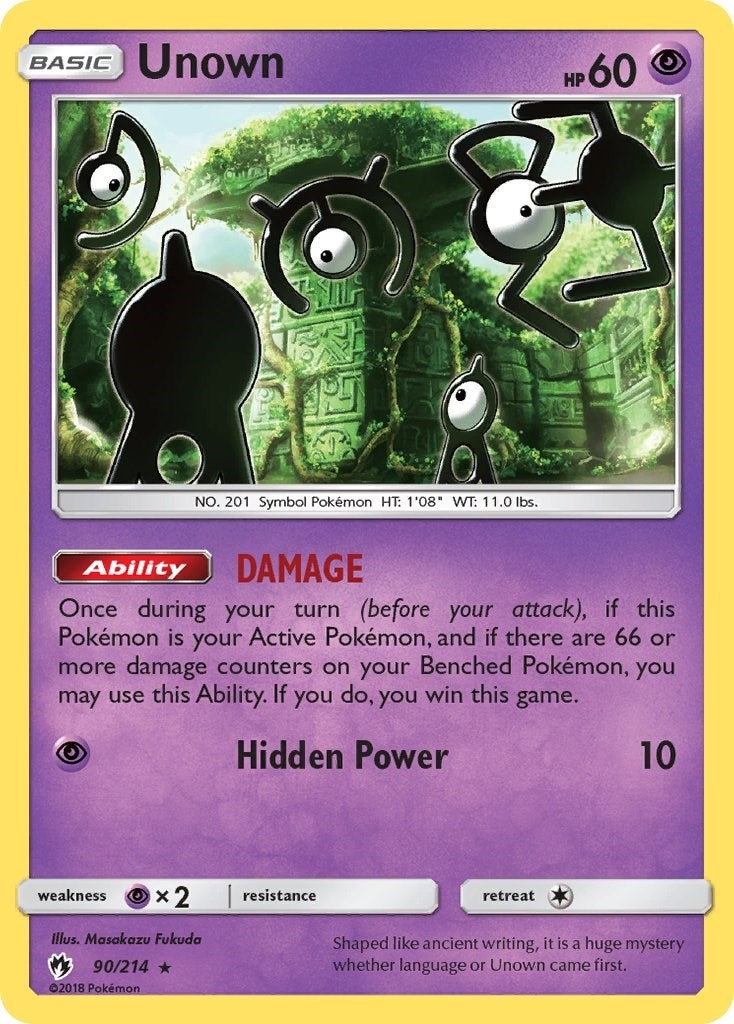 Image for Unown (90) (SM - Lost Thunder) (90/214) - Pokemon