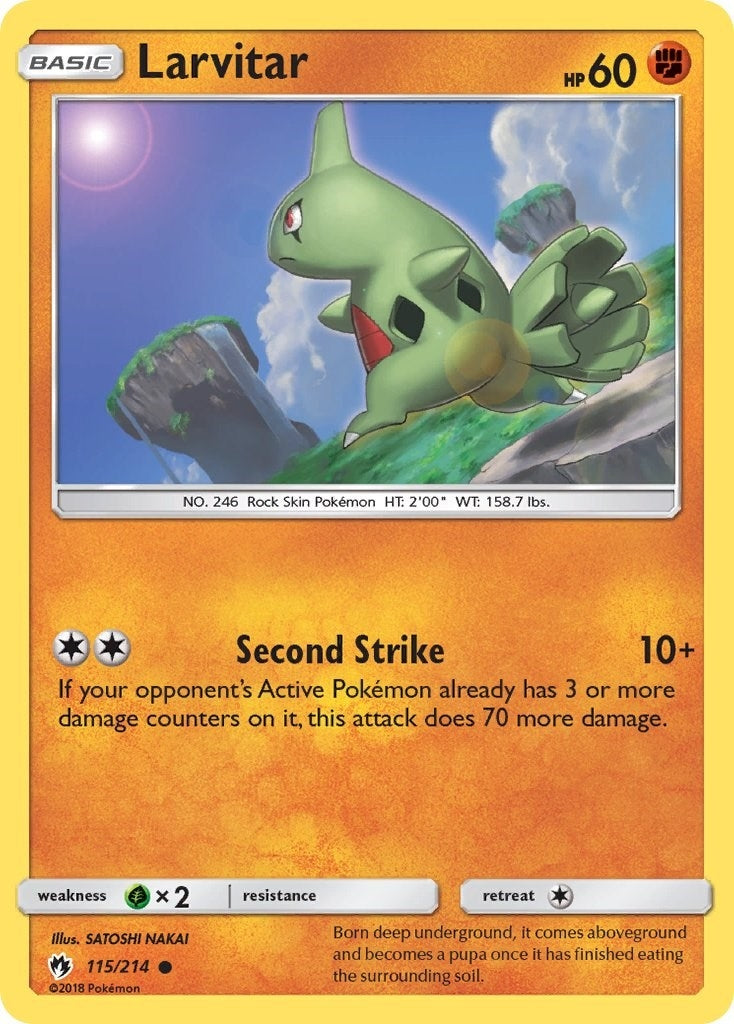 Image for Larvitar (115) (SM - Lost Thunder) (115/214) - Pokemon
