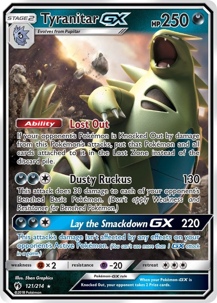 Image for Tyranitar GX (SM - Lost Thunder) (121/214) - Pokemon