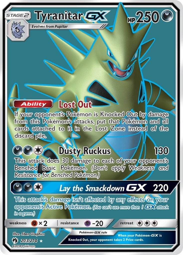 Image for Tyranitar GX (Full Art) (SM - Lost Thunder) (203/214) - Pokemon