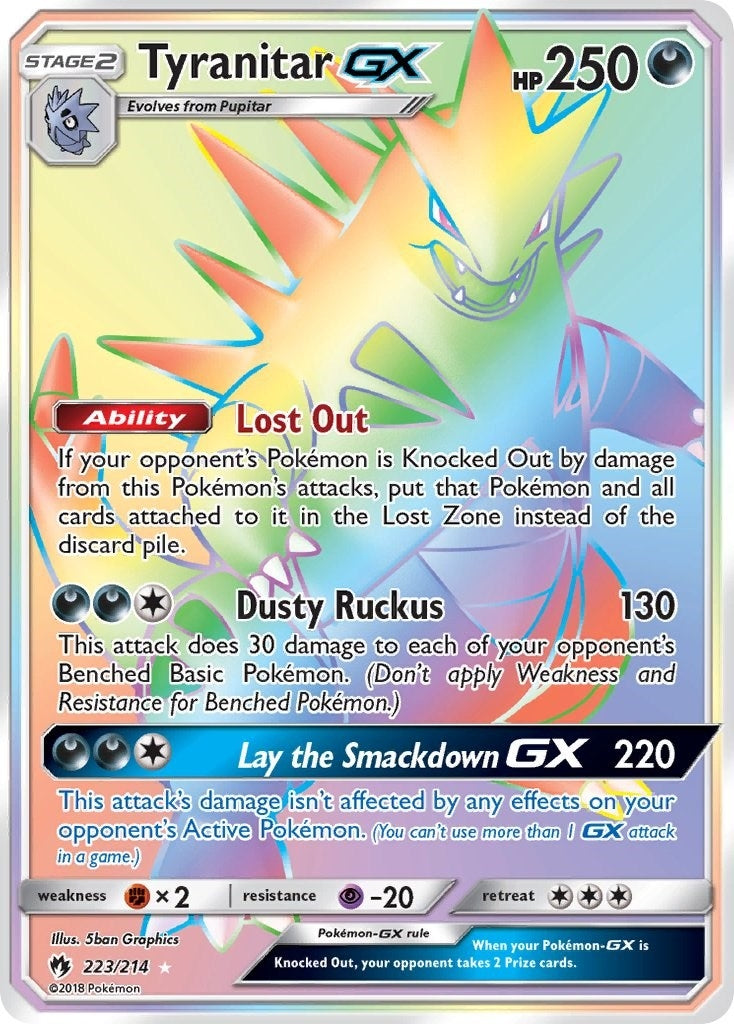 Image for Tyranitar GX (Secret) (SM - Lost Thunder) (223/214) - Pokemon